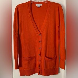 Woman’s Liz Claiborne orange Cardigan